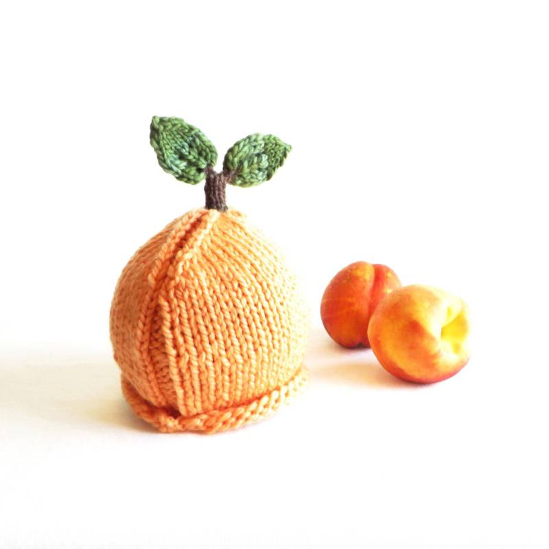 Pfirsich Mütze - Weich Handgestrickt Baby Größe Made To Order von poppyandpurl