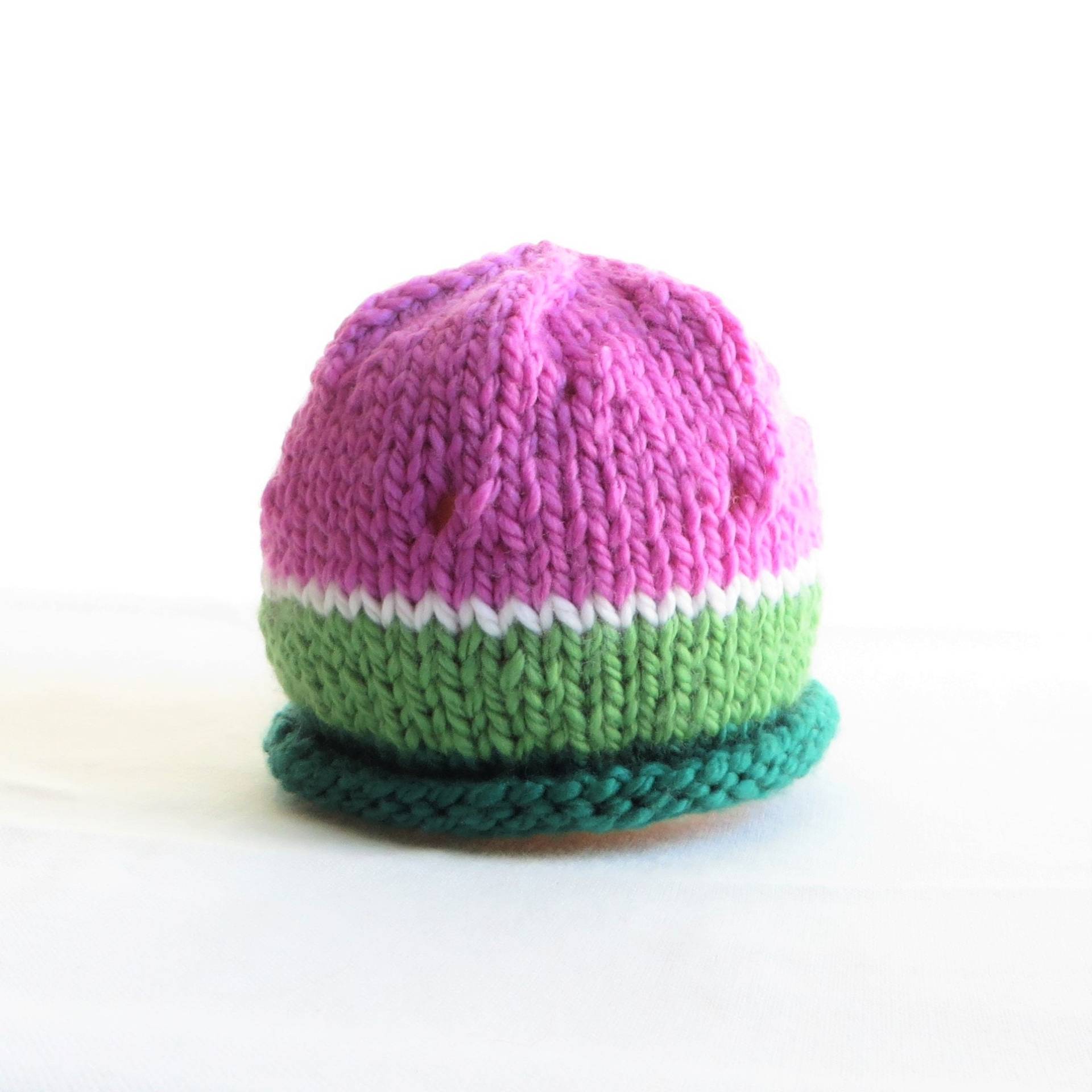 Wassermelonen Mütze - Weich Handgestrickt Baby Größe Made To Order von poppyandpurl