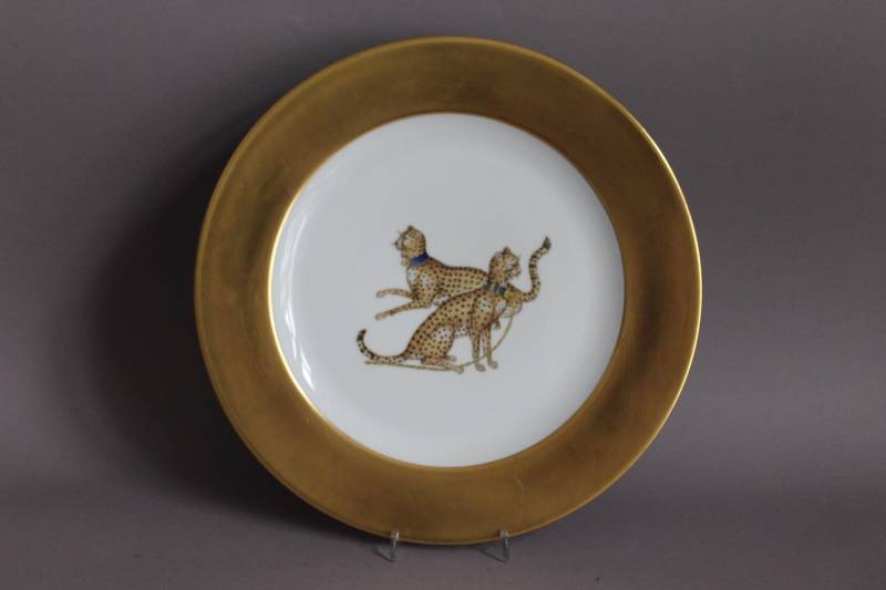 Porcelaine De Paris Chasses Royales Platzteller Mit Geparden D 30 cm Limoges | E Porcelaine De Paris Chasses Royales Platzteller Mit Geparden D 30 cm Limoges | E von porcelainexpert