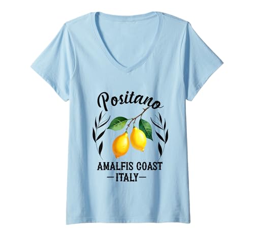 Damen Positano, Italien, Souvenirs, Zitronen, italienische Amalfiküste T-Shirt mit V-Ausschnitt Damen Positano, Italien, Souvenirs, Zitronen, italienische Amalfiküste T-Shirt mit V-Ausschnitt von positano italy souvenirs Italian
