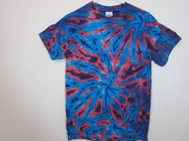 Tie Dye Unisex Größe Klein Pink Blau Navy Drei Wirbel von possumhillfiberworks