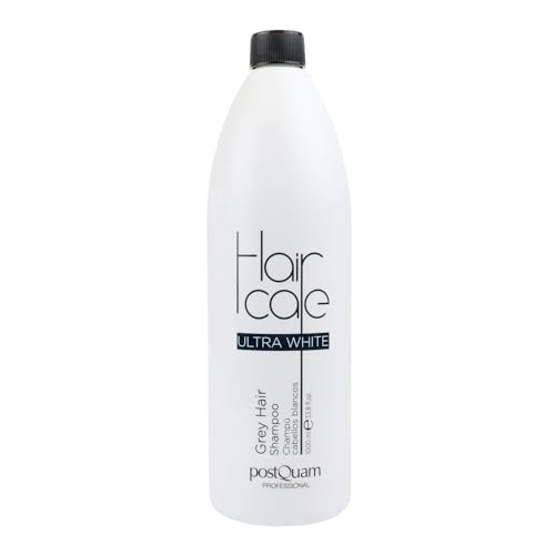 PostQuam - Shampoo für Männer und Frauen mit Weißem Haar | Entfernt Gelb in Grauem Haar, Macht das Haar Weich und Glänzend - 1000 ml Flasche von postQuam