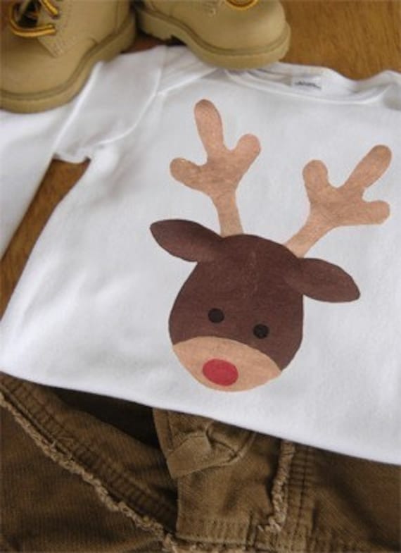 Weihnachten Rentier Langarm Einteilige Body Oder Hemd Unisex Für Junge Mädchen von potatopatch