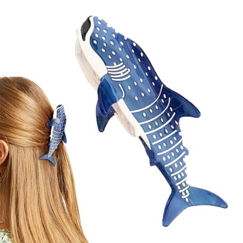 Walhai-Haarspange, Haifischwal-Klauenclips, Zelluloseacetat-Haarspangen für Mädchen, Haifischwal-Klauen-Clip, Wal-Haarspangen, Tierform, Haarklammern von powha