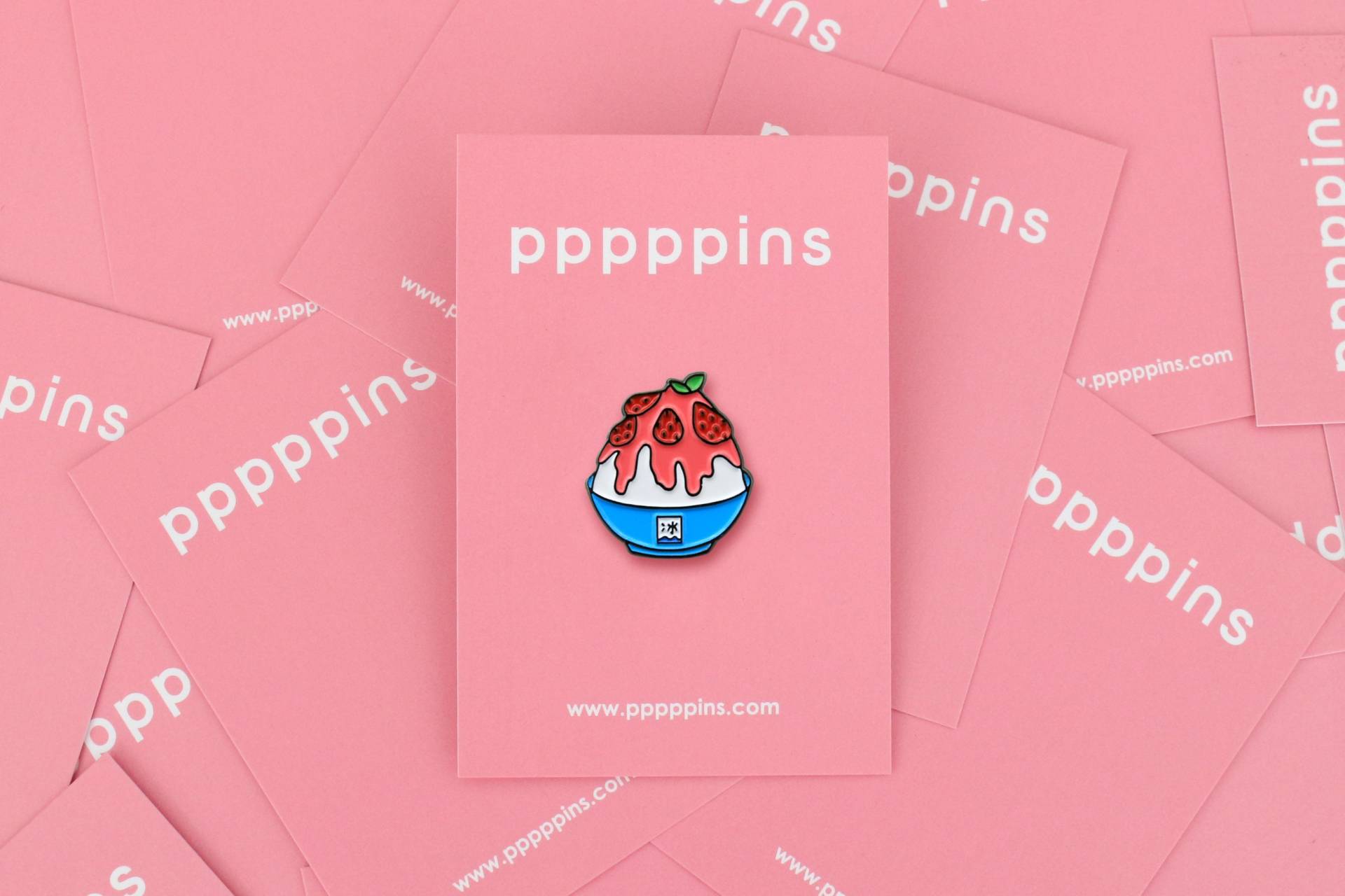 Erdbeer Eis Emaille Pin von pppppins