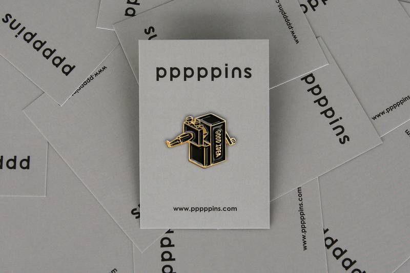 Gute Idee | Schwarz-Emaille-Pin Gute Idee | Schwarz-Emaille-Pin von pppppins