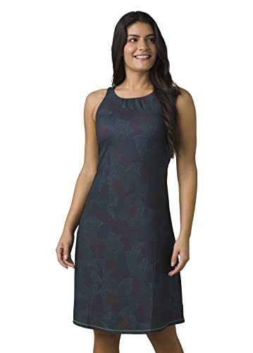prAna Damen Skypath Kleid Freizeitkleid, Deep Pine Dotty, Klein prAna Damen Skypath Kleid Freizeitkleid, Deep Pine Dotty, Klein von prAna
