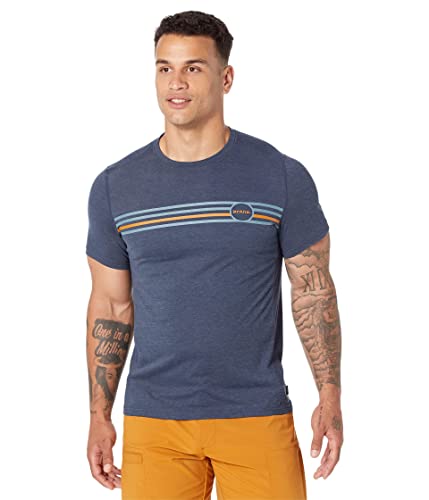 prAna Herren Prospect Heights Graphic Short Sleeve T-Shirt, Nautical Multi Stripe, Small prAna Herren Prospect Heights Graphic Short Sleeve T-Shirt, Nautical Multi Stripe, Small von prAna