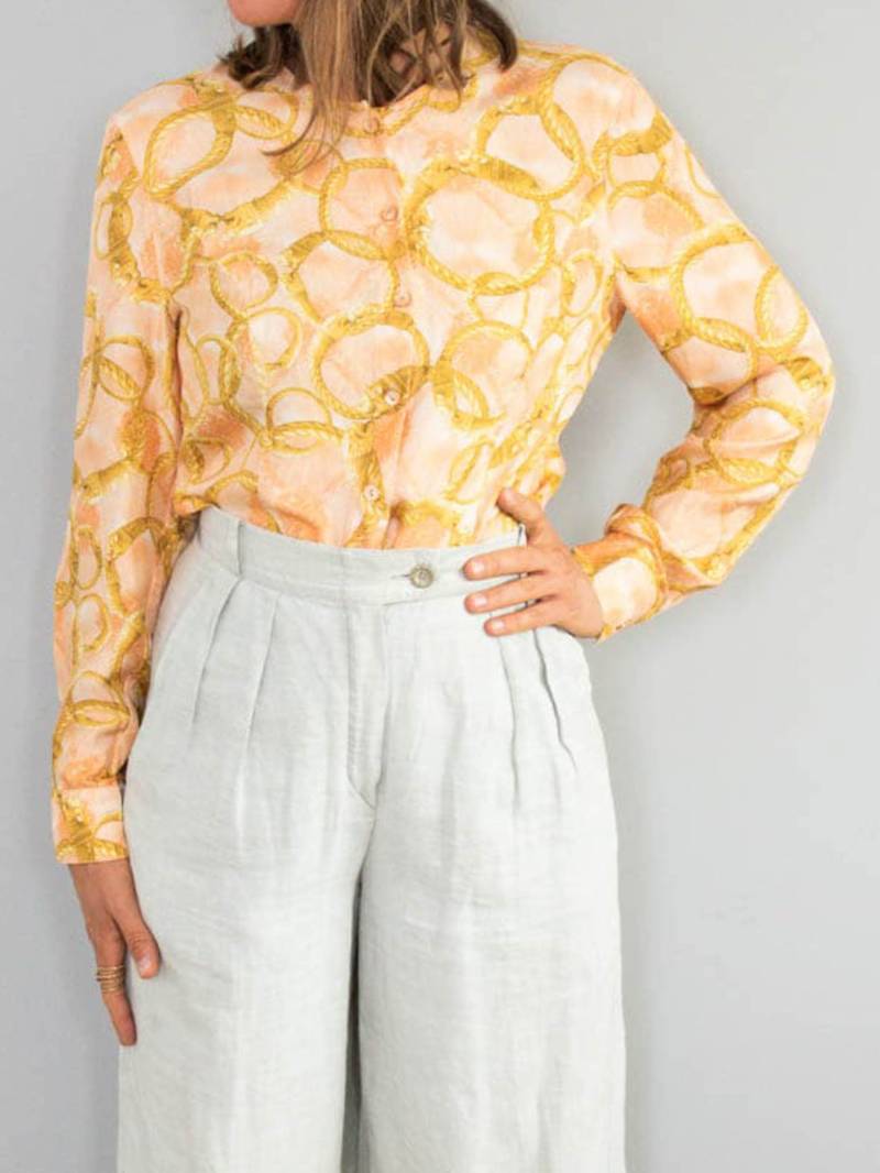 Escada Seidenbluse Vintage Bluse Designermode Seide 90Er Jahre von prachtstuecke