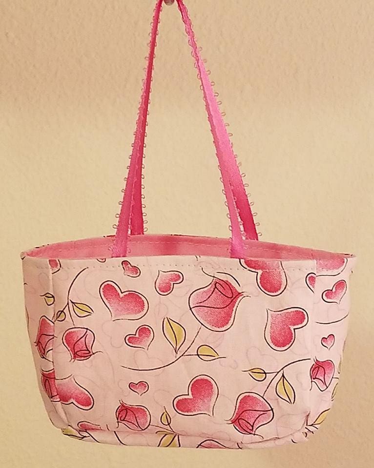 Petite Totes - Rosa Herzchen Rosen von practicalsewing
