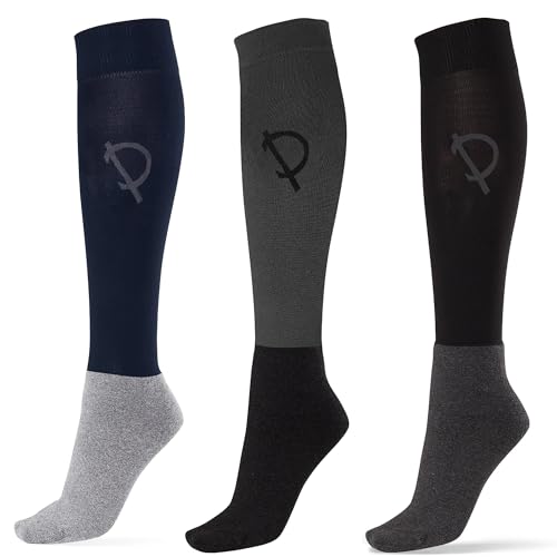 Pramoda Turniersocken Classic Unisex 3 Paar leicht formbeständig und bequem Schwarz - Navy Blau - Anthrazit 41-44 von pramoda boots&socks