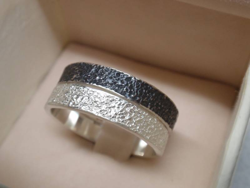 2Er Set Unisex Sterling Silber Eheringe - Handgefertigt Für Männer Und Frauen von preciousjd