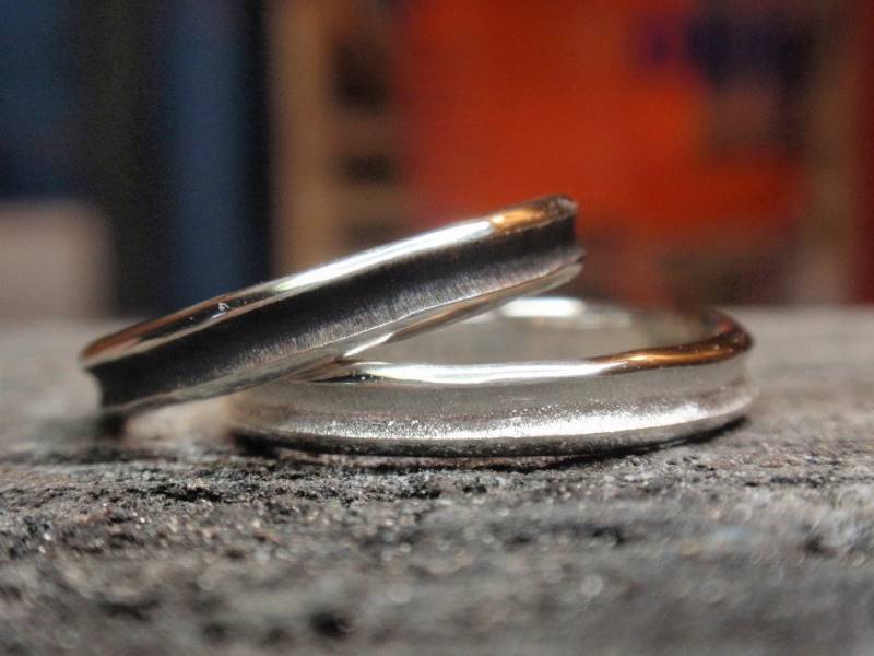 Eheringe 2Er Set Sterling Silber Unikat Schmuck Männer Herren von preciousjd