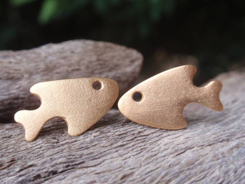 Goldfisch Ohrstecker Sterling Silber 24K Vergoldet Handgemachtes Geschenk Für Sie Mädchen Kinder Schmuck Muttertagsgeschenk von preciousjd