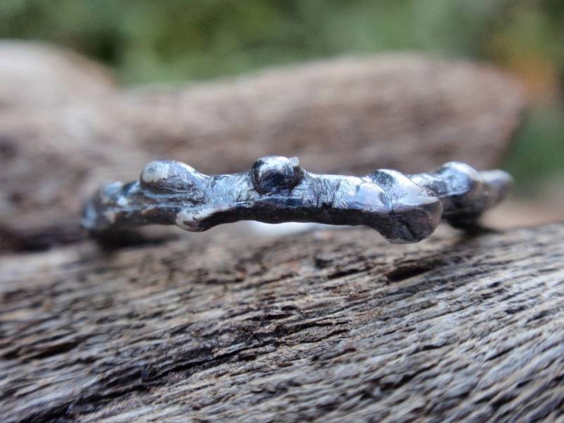 Oxidierter Sterling Silber Zweig Ring Natur Inspiriert Schmuck Stapeln Geschenk Für Männer Und Frauen Sukkulenten Auf Bestellung von preciousjd