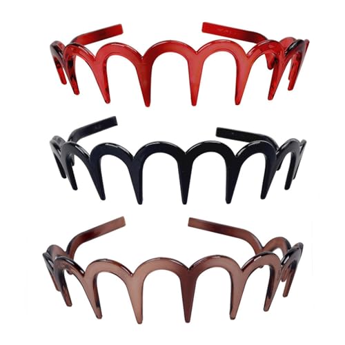 predolo 3 Stück Stirnbänder Haarkamm Haarschmuck Haarbänder für Frauen Mädchen Erwachsene Damen von predolo