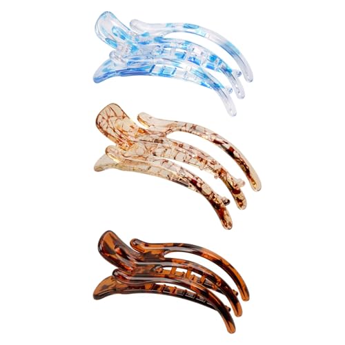 predolo 3x Haarspangen Krallen Kiefer Clips Seite geschoben Flache Haar-Accessoires für Mädchen Frauen von predolo