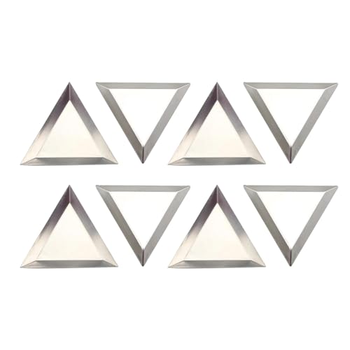 predolo 8 Stück Dreieck Sortiertabletts, Dekor Organizer, Kunst Malerei Tablett, DIY Kunsthandwerk von predolo