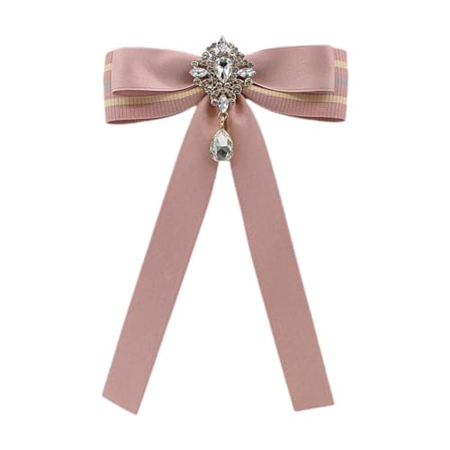 predolo Bandschleife Brosche Krawatte Bowknot Fliege Bowknot Hemd Krawatte Damen für Uniform, Rosa von predolo