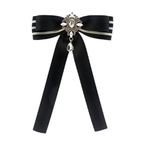 predolo Bandschleife Brosche Krawatte Bowknot Fliege Bowknot Hemd Krawatte Damen für Uniform, Schwarz von predolo