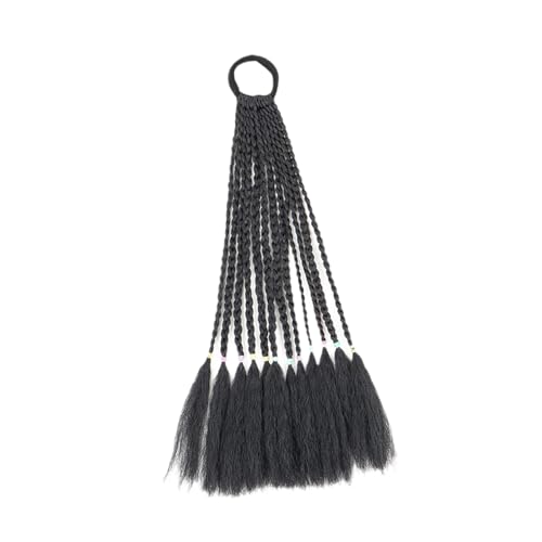 predolo Flechtenhaarerweiterung, Twist Braids weich wie menschliches Haar, Perückenblockerweiterung für Pferdeschwanz, flechten schwarze Haare für Mädchen, 1b von predolo
