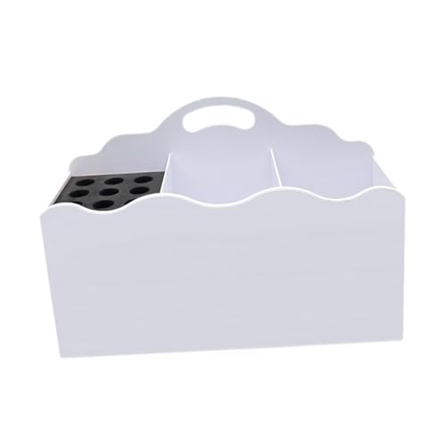 predolo Friseur Tool Aufbewahrungsbox Schere Block Leichtes Haar Schneiden Scherenhalter Schreibtisch Organizer Hülle für Combs & Scissors, Weiß von predolo