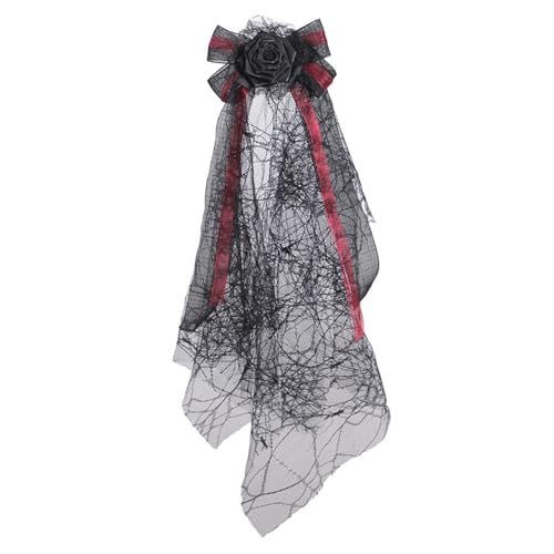 predolo Halloween Kopfschmuck mit Rosen Und Schleier Gotische Kopfbedeckung Als Haarschmuck für Kostüme Robustes Accessoire für Rollenspiele Partys Und, Style A Hair Clip von predolo