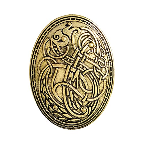 predolo Handgemachte Wikinger-Anstecknadel aus dem Mittelalter, Gold von predolo