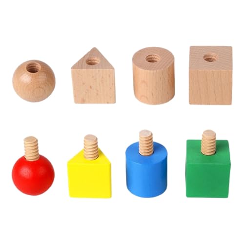 predolo Hochwertiges Holzspielzeug-Set mit Schrauben und Muttern für kreative Köpfe von predolo