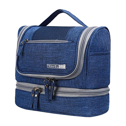 predolo Praktische Reisetasche mit Haken für unterwegs - Organizer für Utensilien und Hygieneartikel, Blau von predolo