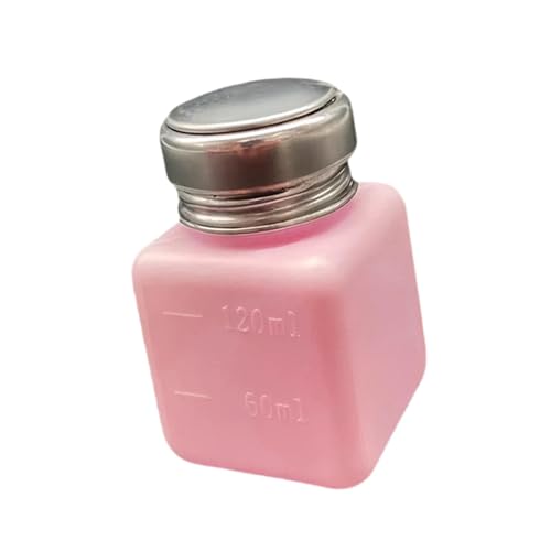 predolo Pumpflasche Zum Herunterdrücken von Alkoholspender, Hochwertiger Tragbarer Methanolbehälter, Nachfüllbar für Den Persönlichen Make Up Entferner Im Sal, 120 Ml von predolo