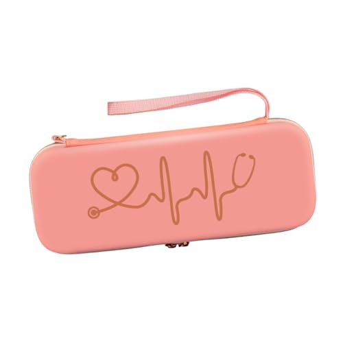 predolo Stethoscope Case Organizer Stoßdicht Leichter Tragbarer Staubfester mit Pocket Professional Storage Box Stethoscope Halter, Rosa von predolo