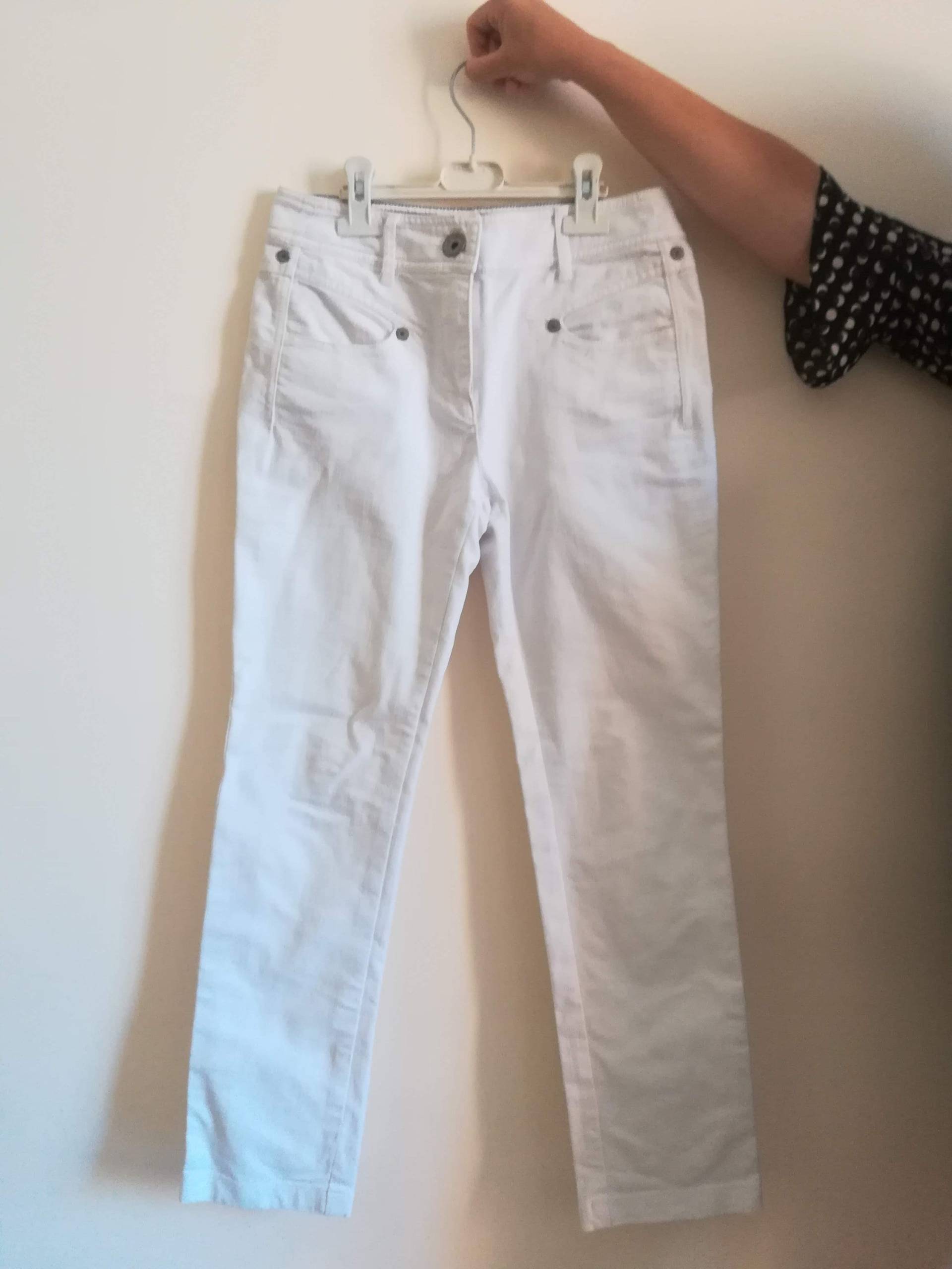 Marella Sport Weiße Baumwoll Jeans 90Er Jahre Y2K Hose Mit Geradem Bein, Größe 40 von presquenew