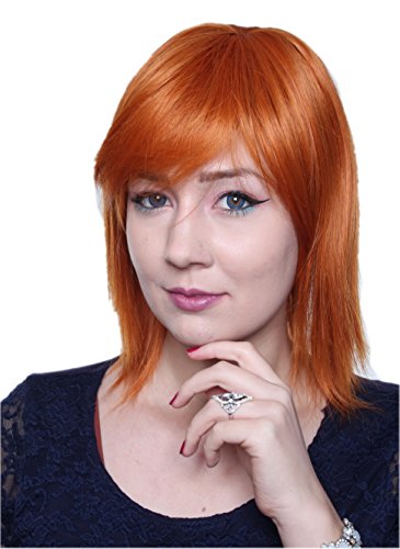 Prettyland Damen Kurze 35cm One Piece Nami Kupfer-Rot orange Perücke Cospllay Wig C352 von prettyland