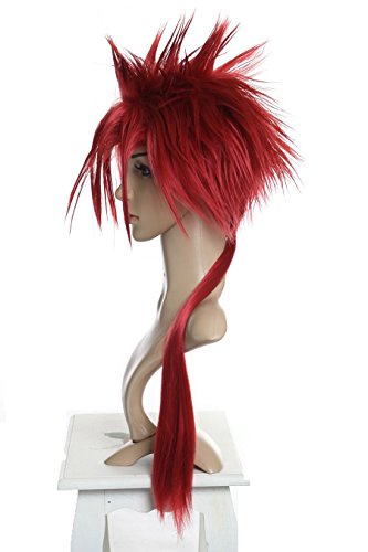 Prettyland Final Fantasy Cosplay lange langhaar-Perücke Reno Spiky Rot Red Anime Manga Wig C413 von prettyland