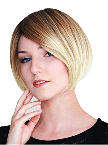 Prettyland Kurzhaar Ombre Braun Blond Farbverlauf Bob-schnitt Glatt Gestuft Perücke C861 von prettyland