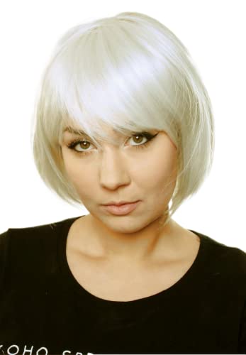 Prettyland Damen Silber-Grau Kurz-haar Bob Kurze Perücke Glatte silver Anmie Cosplay Short Wig C517 von prettyland