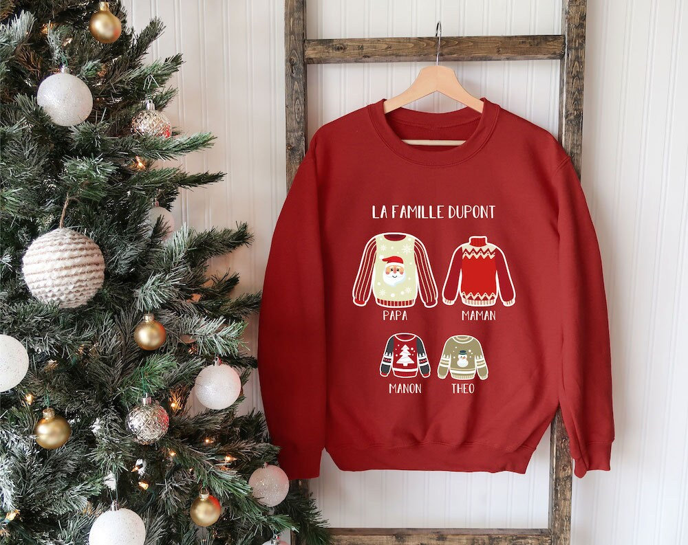 Familien-Weihnachtspullover - Rot Personalisierter Weihnachtspullover Familie | Weihnachtsgeschenkidee Weihnachtsgeschenk Familien-Weihnachtspullover - Rot Personalisierter Weihnachtspullover Familie | Weihnachtsgeschenkidee Weihnachtsgeschenk von prettylittlestore83