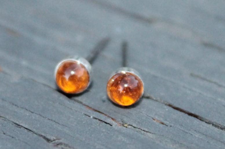 Citrin Titan Ohrstecker/4mm Cabochon Lünette Ohrringe Für Empfindliche Ohren Citrin Titan Ohrstecker/4mm Cabochon Lünette Ohrringe Für Empfindliche Ohren von prettysensitive