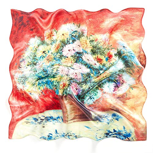 Prettystern Bandana Seide Nickituch Halstuch Malerei Kunstdrucke van Gogh Blumen P277 von Prettystern