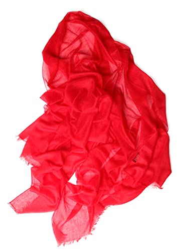 Prettystern Damen 100% Kaschmir-Wolle leicht Ring Pashmina-Schal festlich Kaschmir Scarf XL feine Cashmere 13. Rot von Prettystern