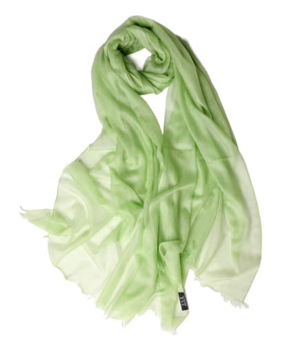 Prettystern Damen 100% Kaschmir-Wolle leicht Ring Pashmina-Schal Abendkleid Kaschmir Scarf XL feine Cashmere 17. hellgrün von Prettystern