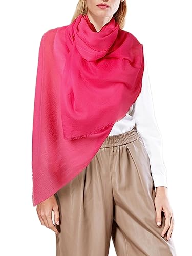 Prettystern Extra Großer Damen Stola fein weich XXL Pashmina-Schal 100% Wolle Umschalgtuch Schulter-Tuch Wollschal - Pink von Prettystern