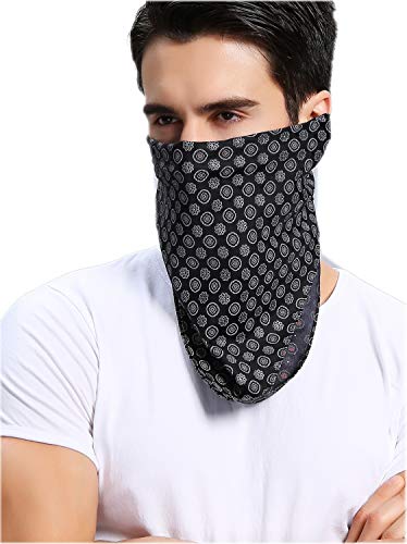 Prettystern Herren 100% Seide Bandana Nickituch Trachten-halstuch Sommer Seiden-Tuch Schwarz Kreis 11. von Prettystern