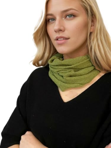Prettystern Damen Loop-Schal aus Kaschmir-Wolle Strick-Schal warm Winter Halstuch Schlauch-Schal Rundschal Halstuch Grün von Prettystern