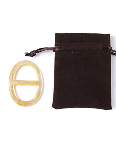Prettystern Schalring Natürlich Tuchring Perlmutt Handpoliert Muscheln Set Edel - 1 Kleiner + 1 Großer - Gold von Prettystern