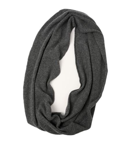 Prettystern XL 100% Kaschmir Winter Loop Schal Cashmere Kaschmir-Schal Rund-Halstuch Damen Herren Schlauch-Schal Anthrazit dunkelgrau von Prettystern
