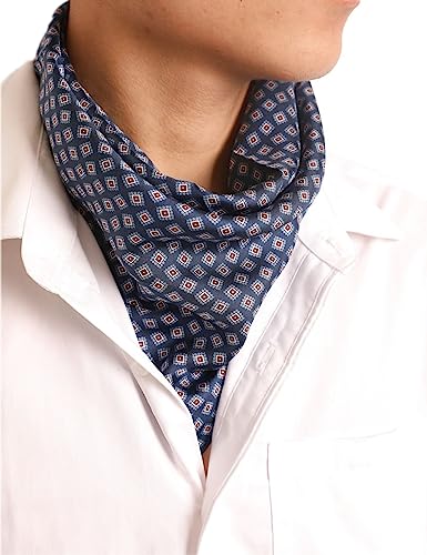 Prettystern Unisex handrolliertes SeidenHalstuch Seide Nickituch Bandana Stirntuch kleines Seidentuch für Damen Herren17 Blau von Prettystern