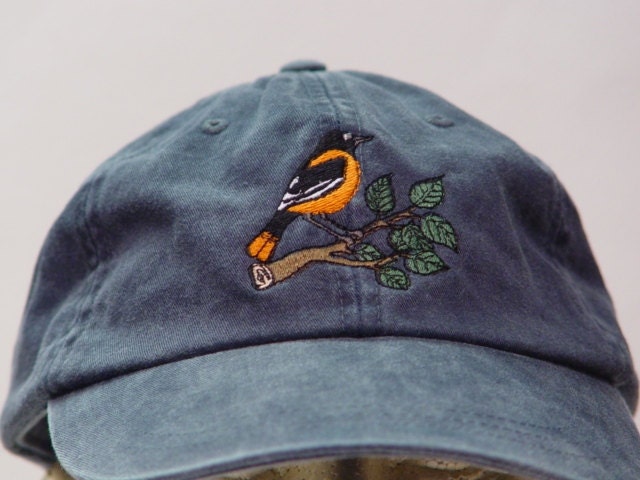Baltimore Oriole Vogel Hut Eine Gestickte Männer Frauen Wildschutzkappe - Preis Stickerei Bekleidung 24 Farben Baseball Mama Papa Geschenk Caps von priceapparel