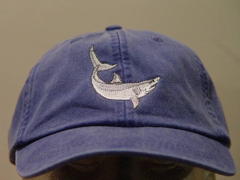 Great White Shark Hut - Gestickte Männer Frauen Marine Wildlife Cap Preis Stickerei Bekleidung 24 Farben Mama Papa Geschenk Ozean Meer Baseballkappen von priceapparel